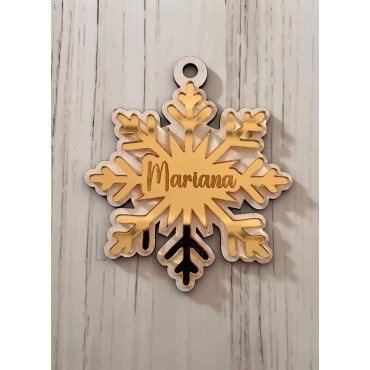 Bola de Natal em Mdf e Acrilico Personalizada