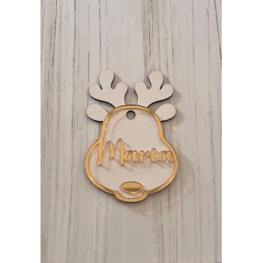 Bola de Natal em Mdf e Acrilico Personalizada