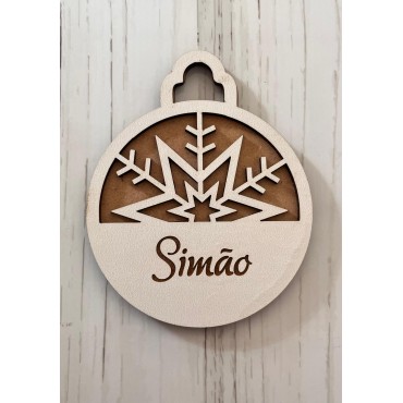 Bola de Natal em Mdf Personalizada