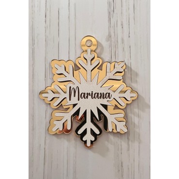 Bola de Natal em Mdf e Acrilico Personalizada