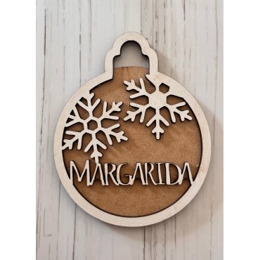Bola de Natal em Mdf Personalizada