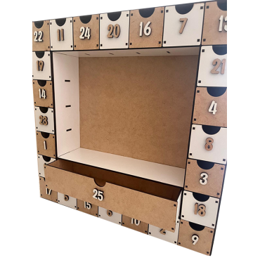 Calendário de Adventos em Madeira MDF Calendário de Adventos em Madeira MDF